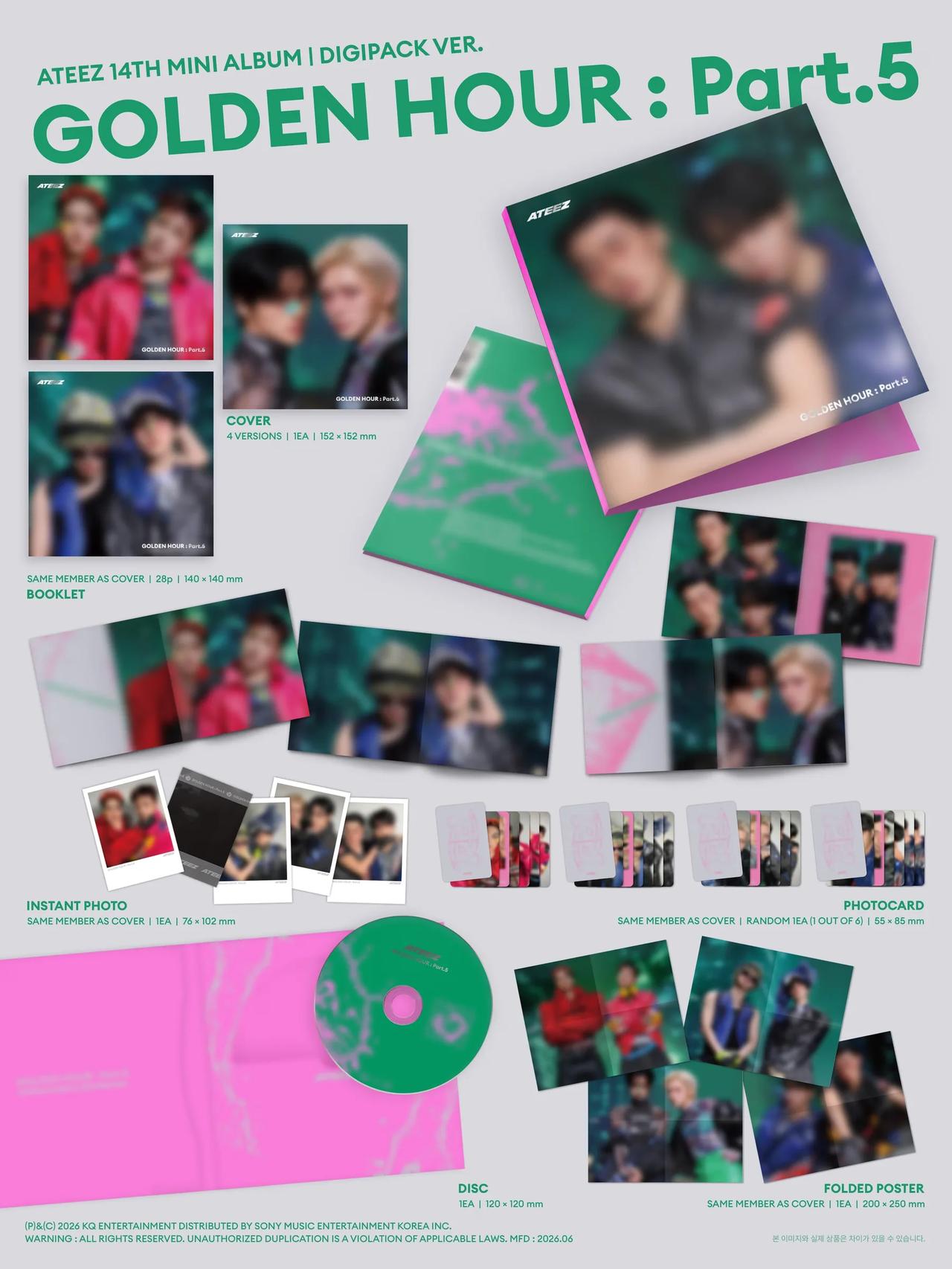 ATEEZ - [GOLDEN HOUR : Part.5] DIGIPACK UNIT Ver.
