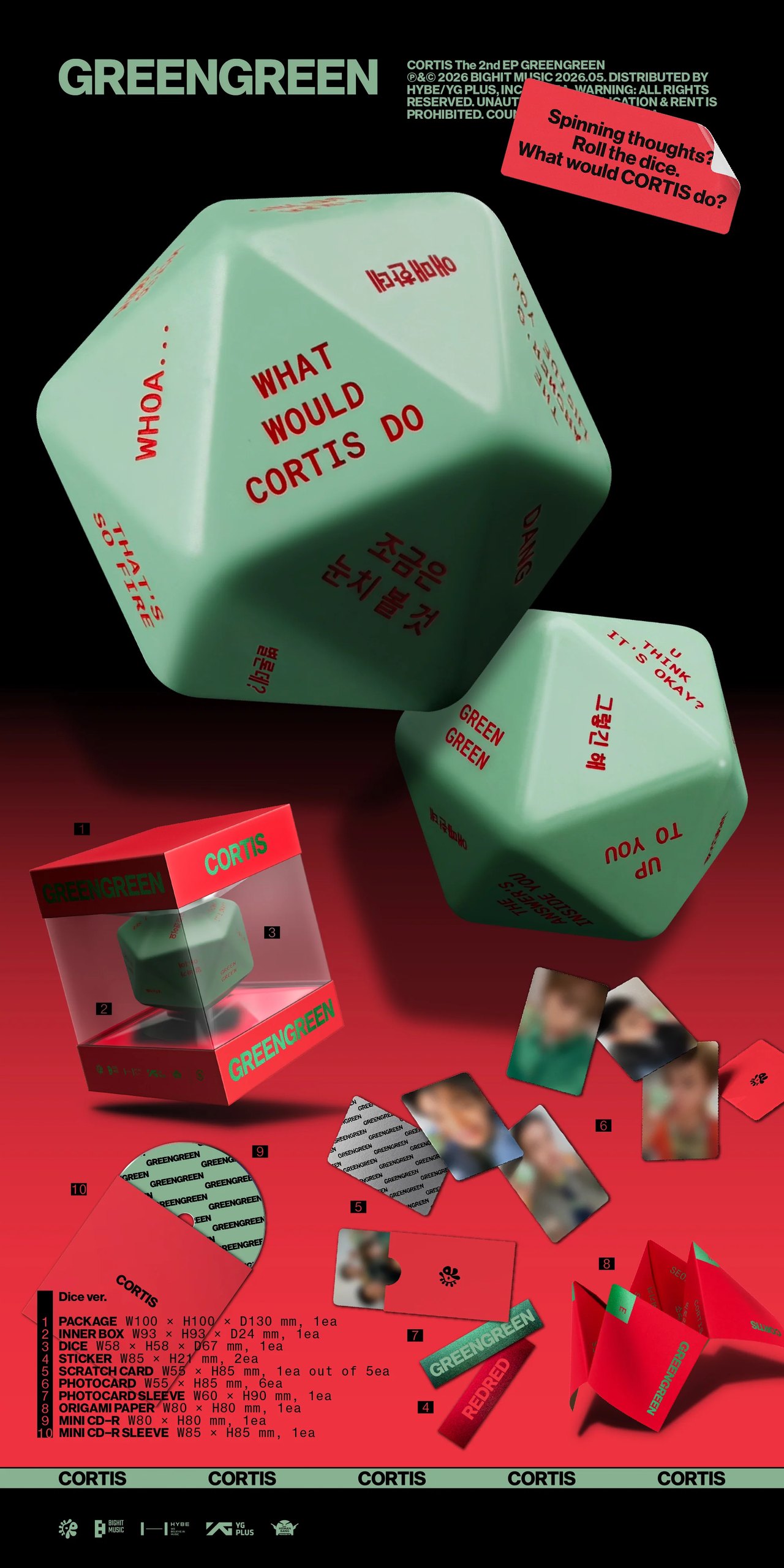 CORTIS - 2nd EP [GREENGREEN] Dice Ver. — 2