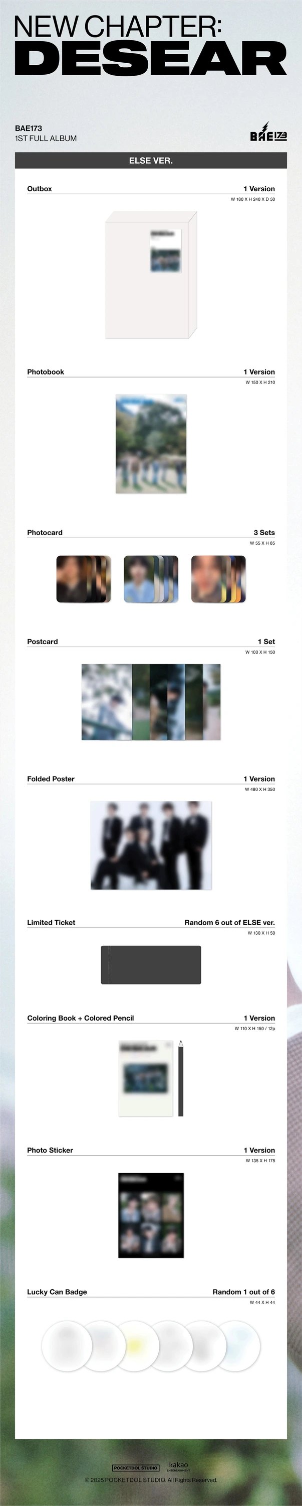 BAE173 - 1st Album [NEW CHAPTER : DESEAR] ELSE Ver. (EVER Ver.) — 2