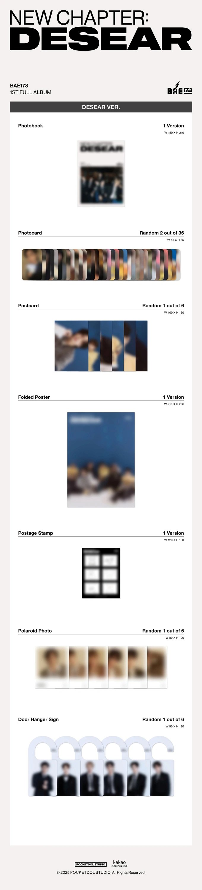 BAE173 - 1st Album [NEW CHAPTER : DESEAR] DESEAR Ver. (EVER Ver.) — 2
