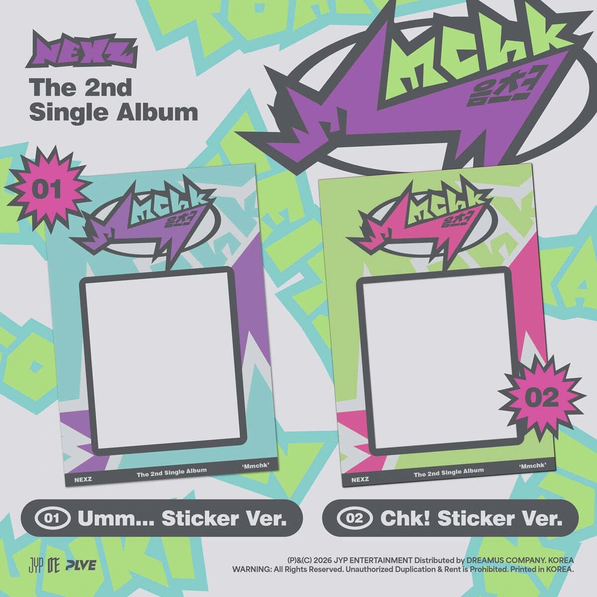 NEXZ - 2nd Single Album [Mmchk] Sticker Ver.