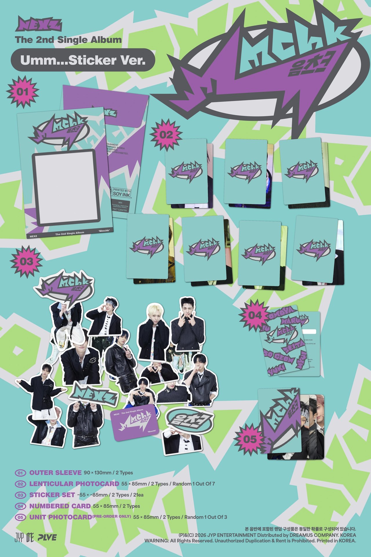 NEXZ - 2nd Single Album [Mmchk] Sticker Ver. — 2