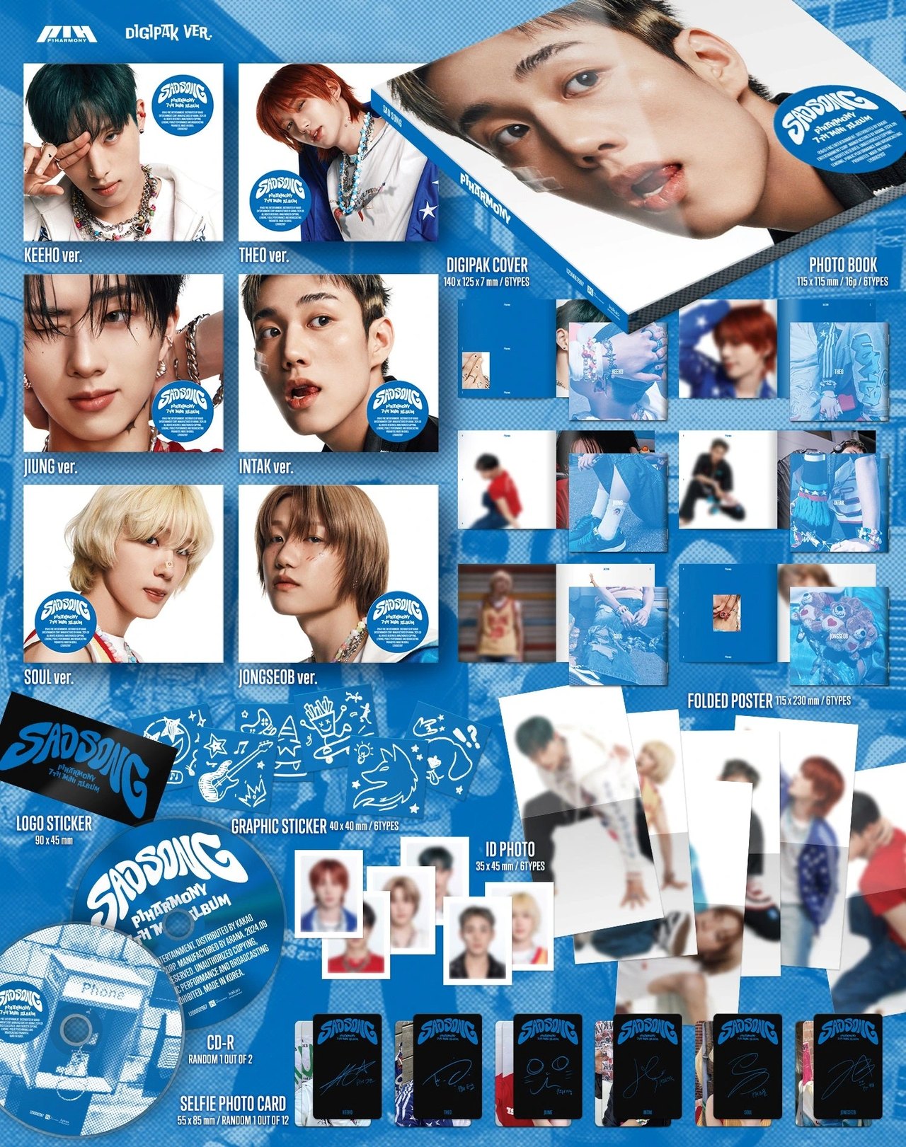 P1Harmony - 7th Mini Album [SAD SONG] Digipack Ver. — 2