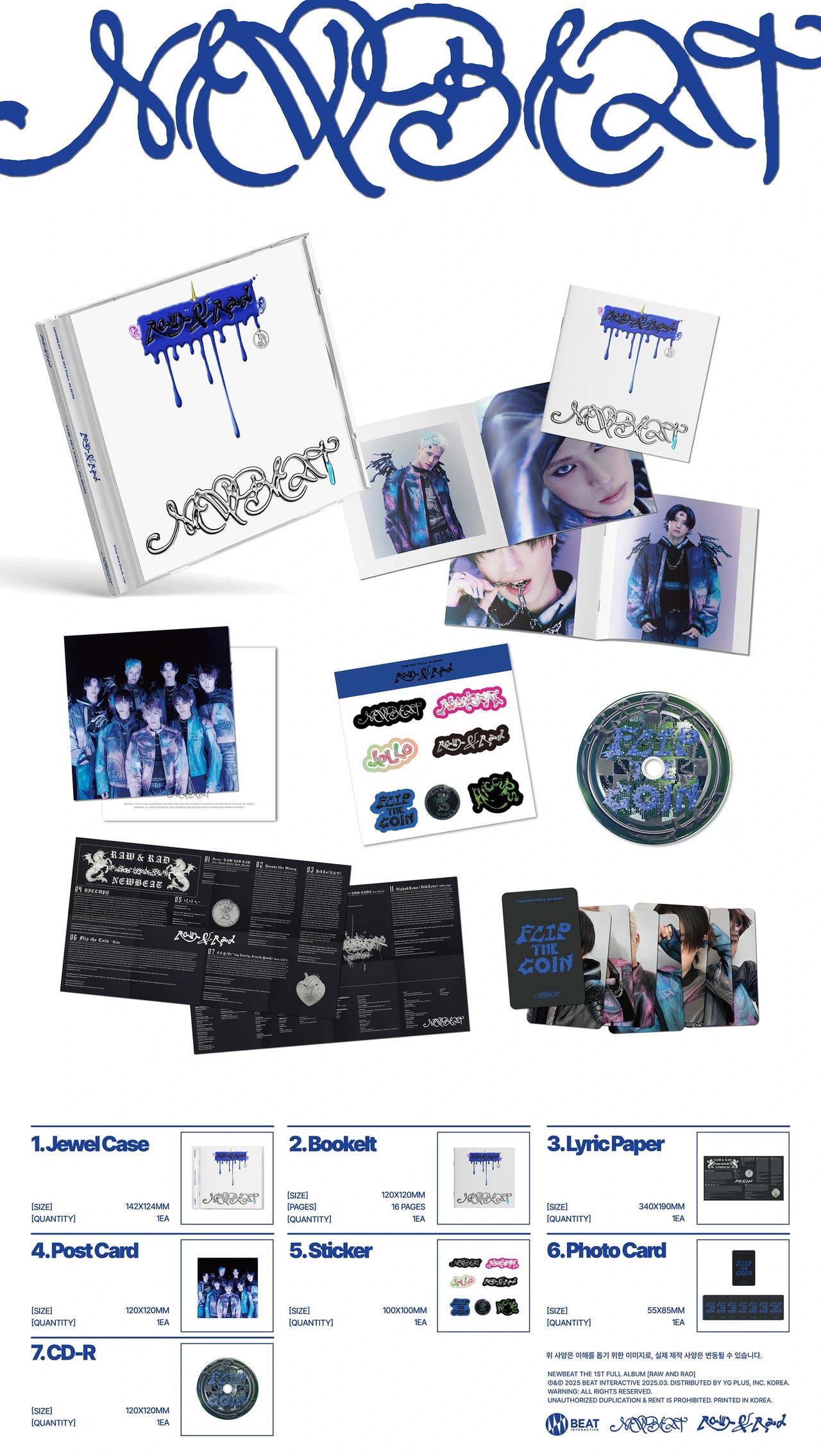 NEWBEAT - 1st Full Album [RAW AND RAD] JEWEL — 2