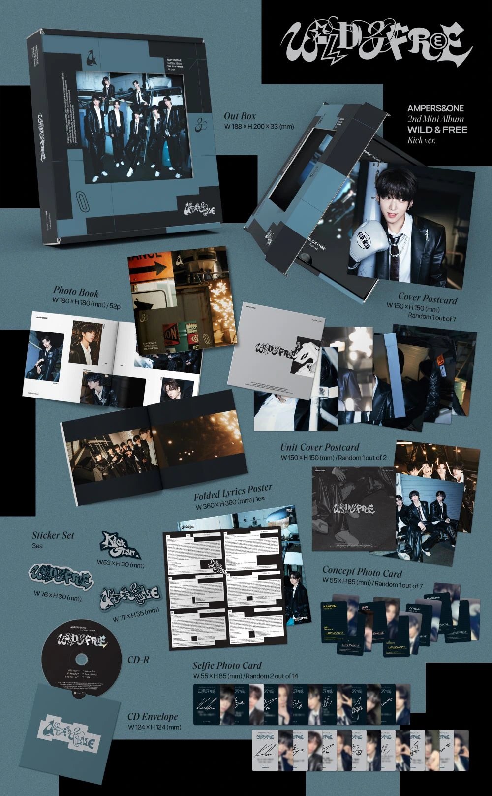 AMPERS&ONE - 2nd Mini Album [WILD&FREE] Kick Ver. — 2