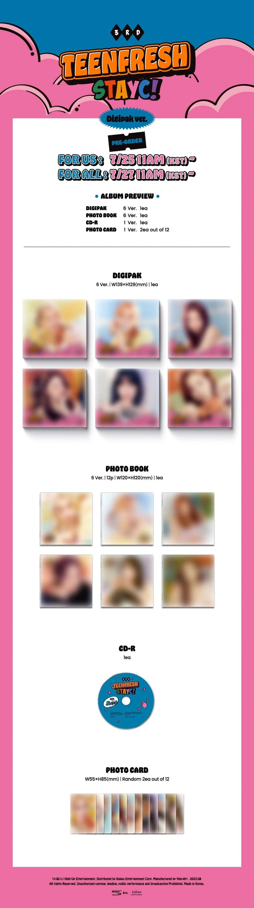 STAYC - 3RD MINI ALBUM [TEENFRESH] DIGIPACK Ver. — 2