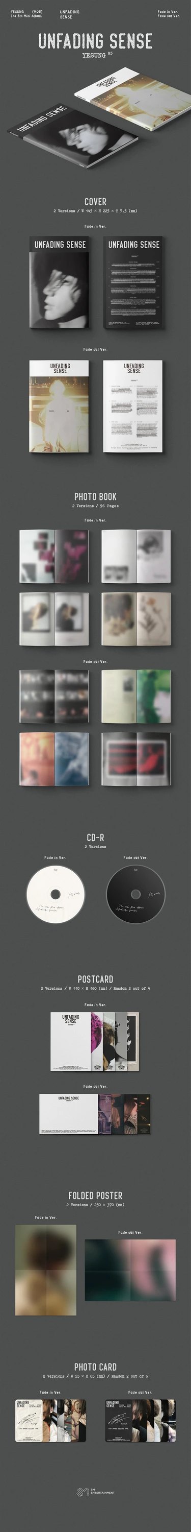 YESUNG - 5TH MINI ALBUM [UNFADING SENSE] PHOTOBOOK Ver. — 2