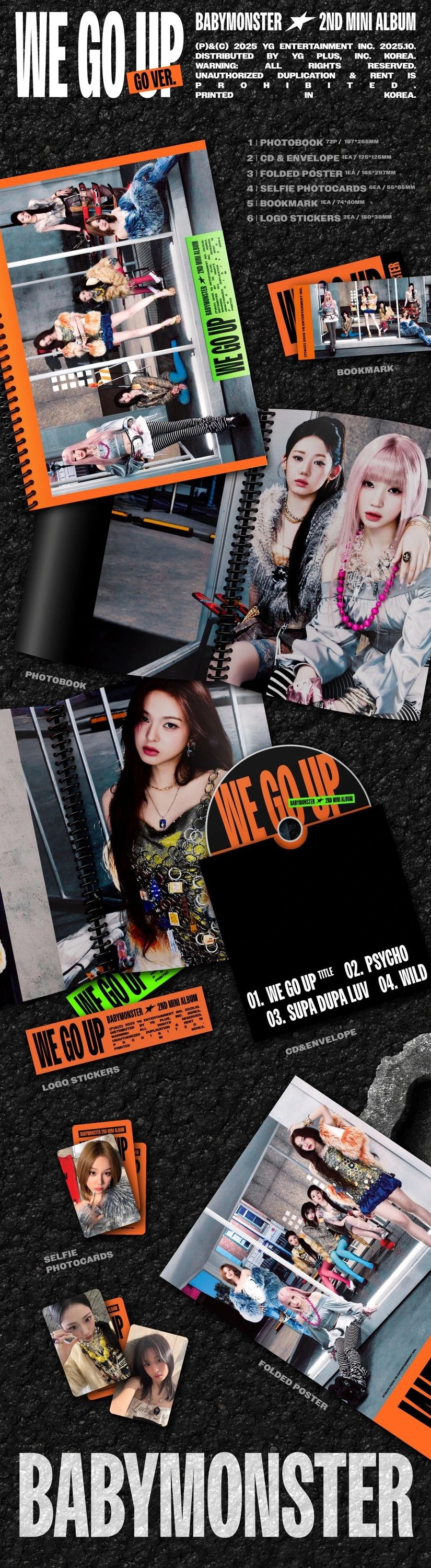BABYMONSTER - 2nd Mini Album [WE GO UP] GO Ver. — 2
