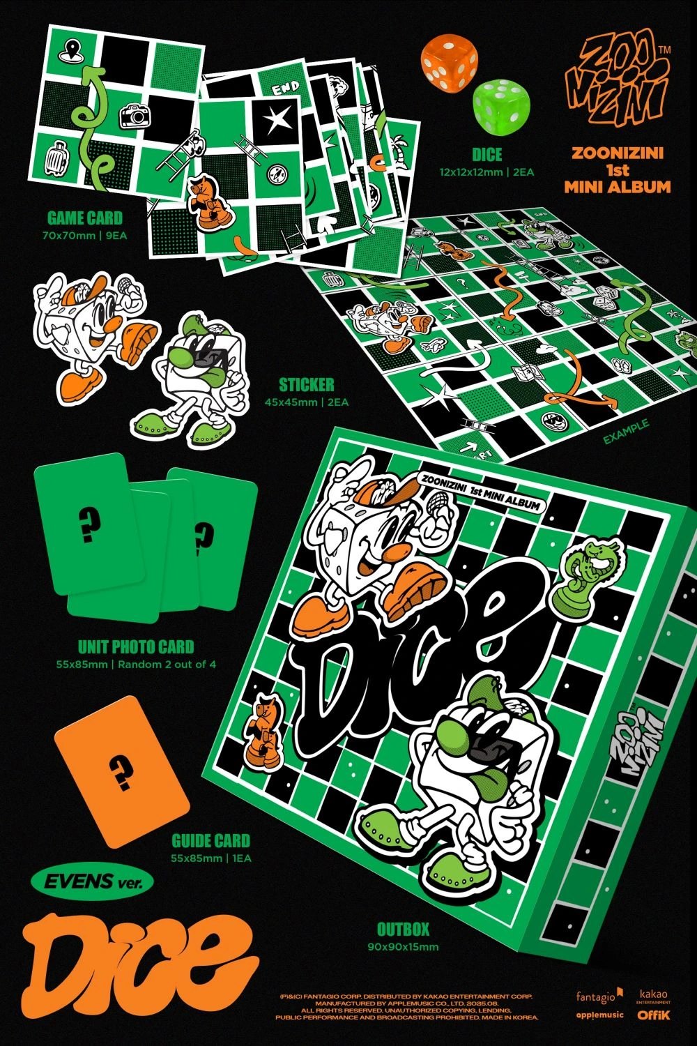 ZOONIZINI (ASTRO) - 1st Mini Album [DICE] EVENS Ver. (META) — 2