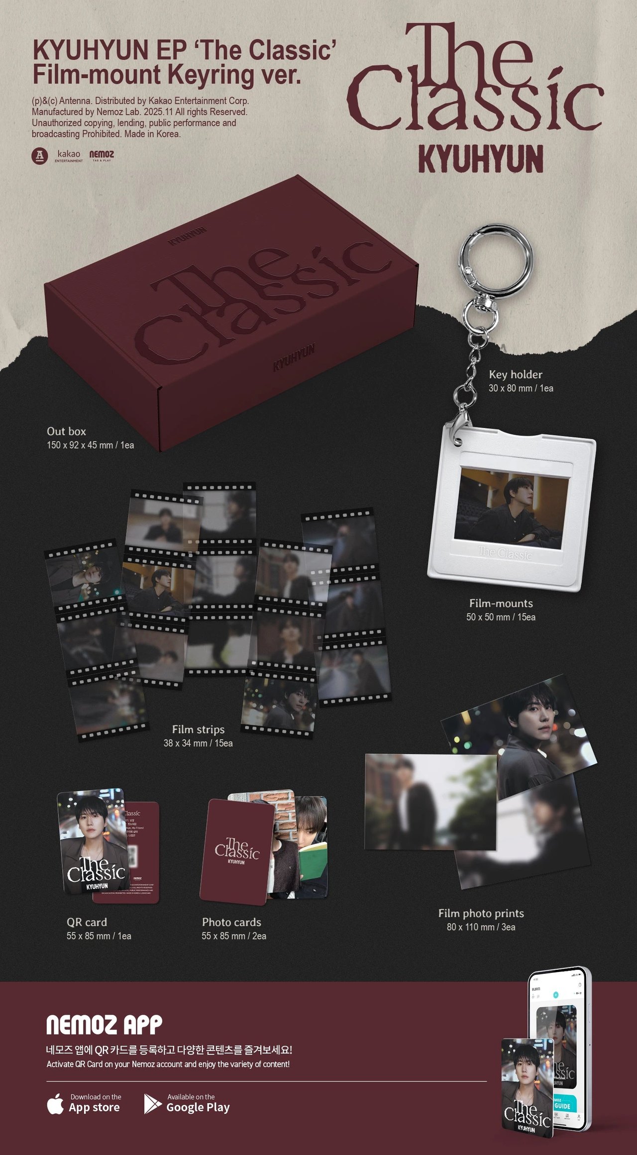 KYUHYUN - EP [The Classic] Film-mount Keyring Ver. — 2