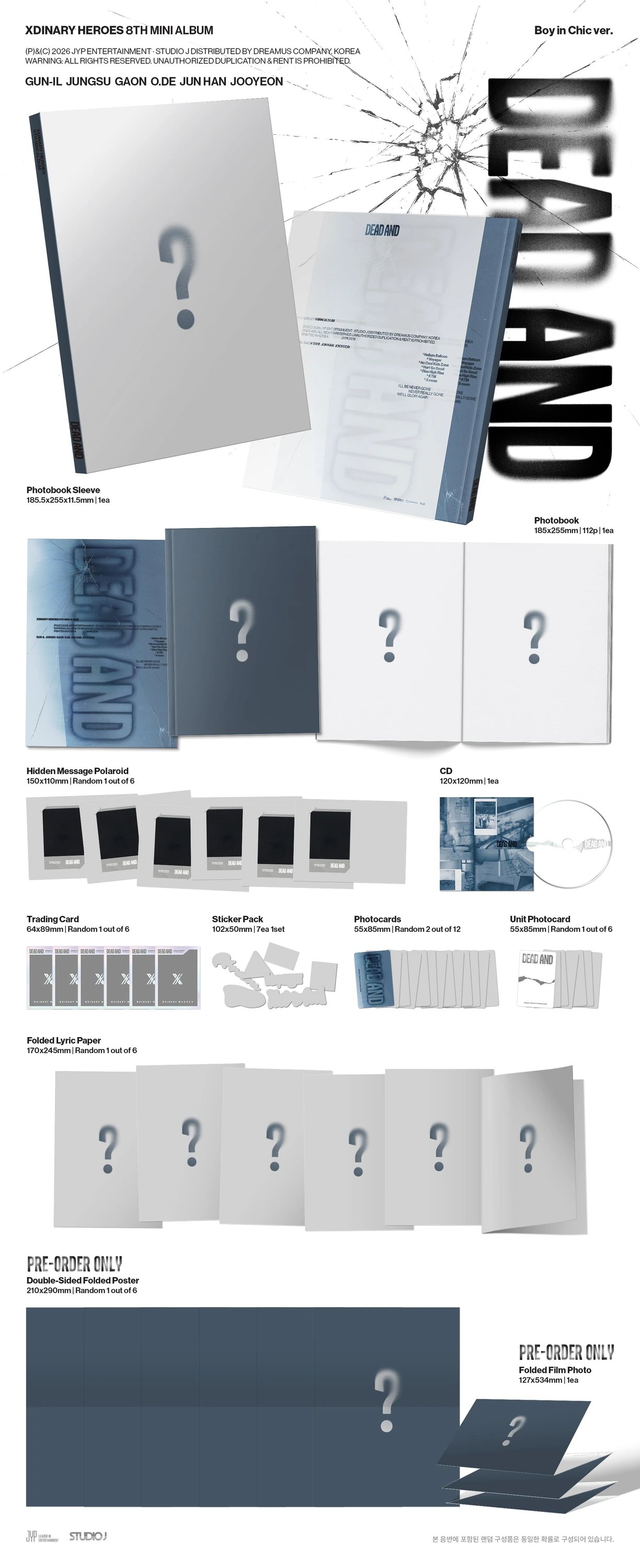 Xdinary-Heroes - 8th Mini Album [DEAD AND] Photobook Ver. — 2