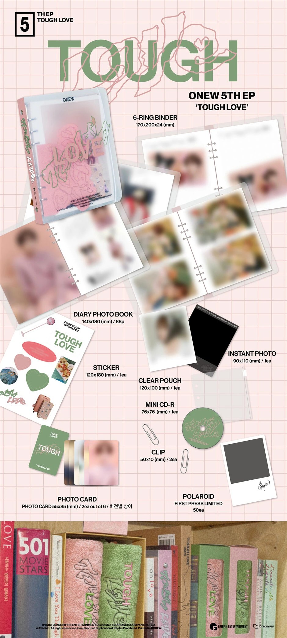 ONEW - 5th Mini Album [TOUGH LOVE] NOTE Ver. — 2