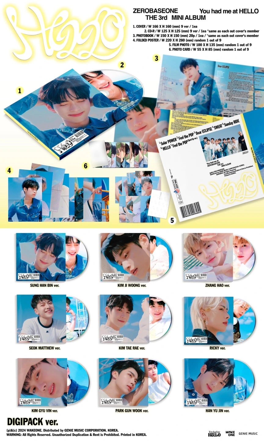 ZEROBASEONE  - 3RD MINI ALBUM [You had me at HELLO] Digipack Ver. — 2