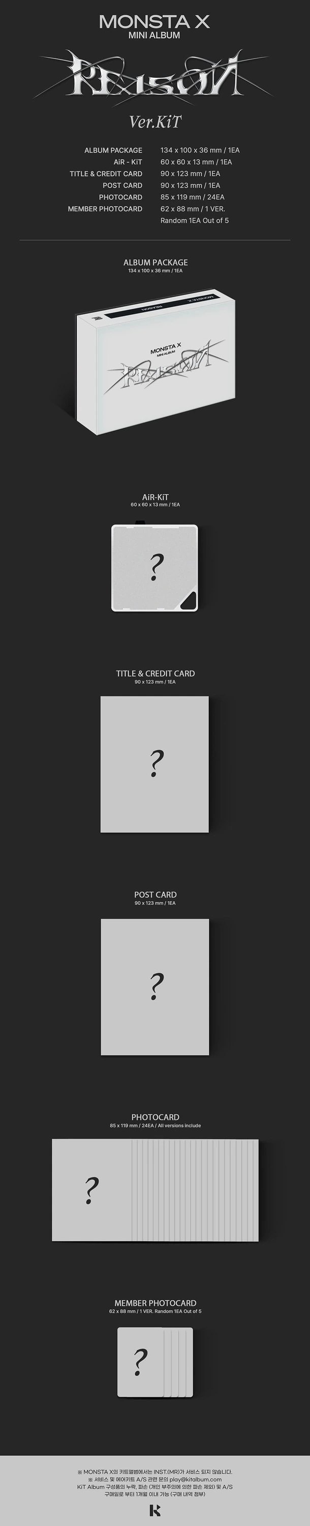 MONSTA X - 12TH MINI ALBUM [REASON] KIT ALBUM Ver. — 2