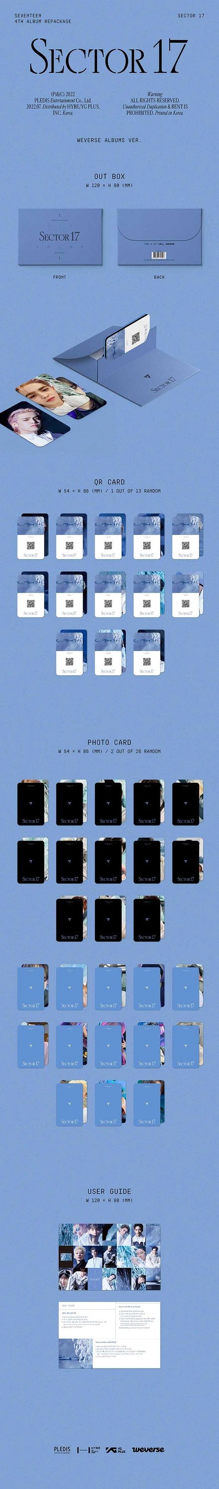 SEVENTEEN - SECTOR 17 [4TH ALBUM REPACKAGE] WEVERSE ALBUMS Ver. — 2