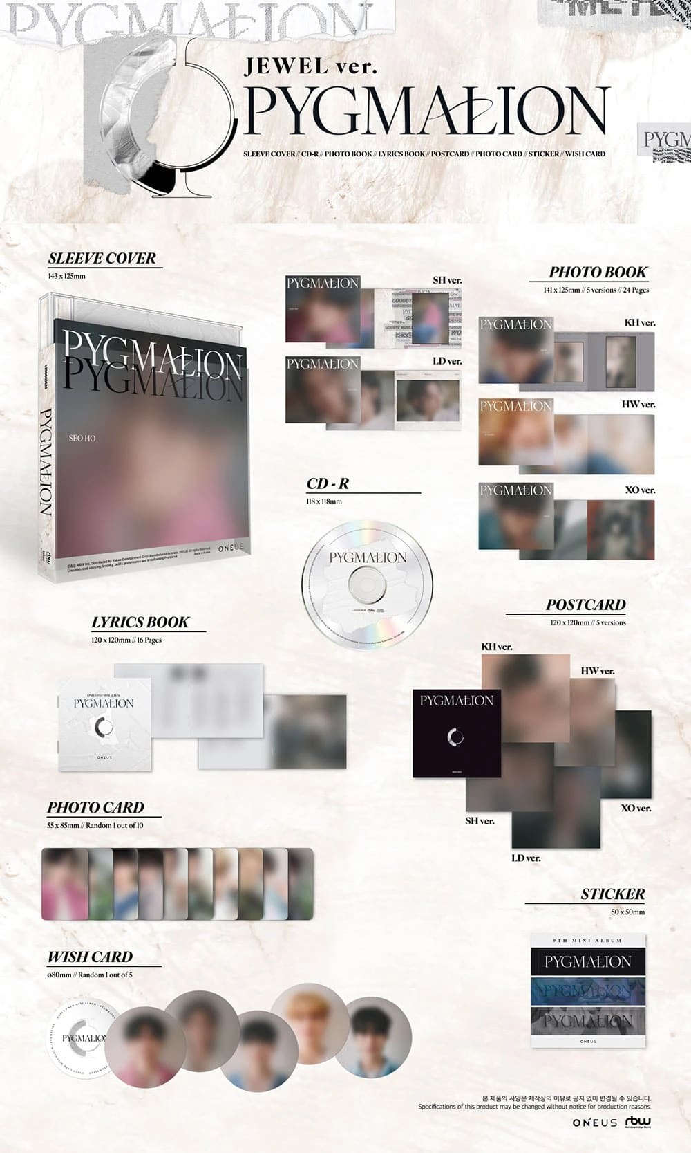 ONEUS - 9TH MINI ALBUM [PYGMALION] JEWEL ver. — 2