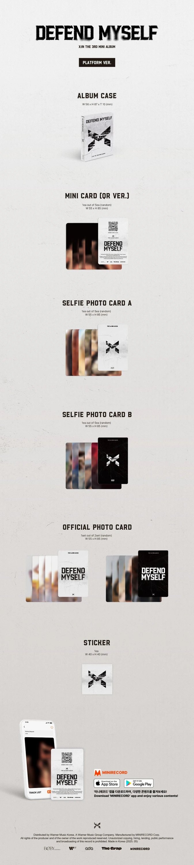 X:IN - 3rd Mini Album [Defend Myself] Platform Ver. — 2