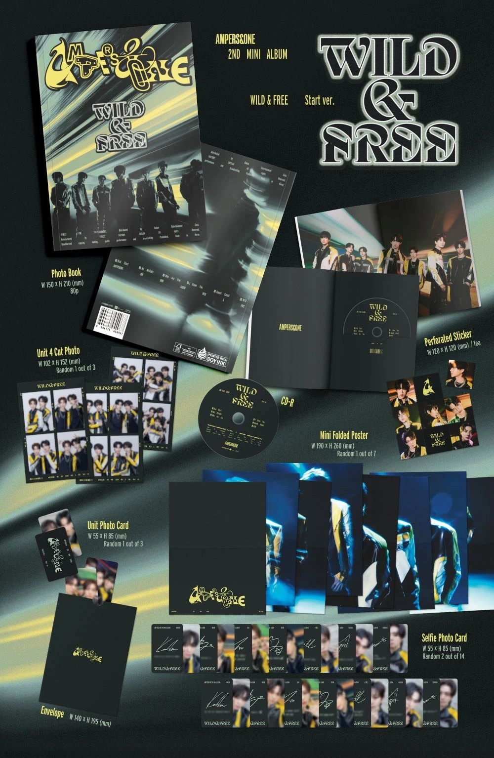 AMPERS&ONE - 2nd Mini Album [WILD&FREE] Start Ver. — 2