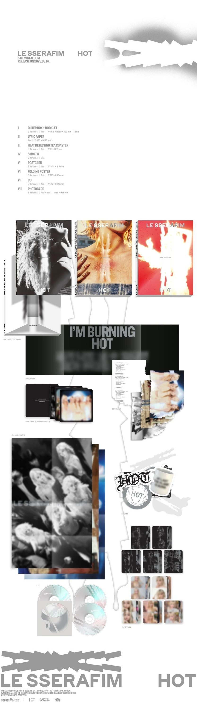 LE SSERAFIM - 5th Mini Album [HOT] Standard Ver. — 2