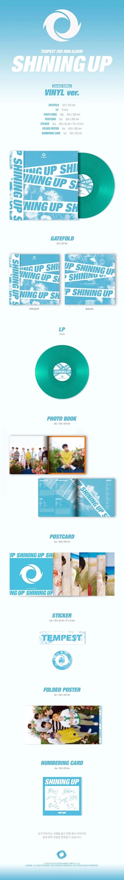 TEMPEST - 2ND MINI ALBUM [SHINING UP] LP — 2