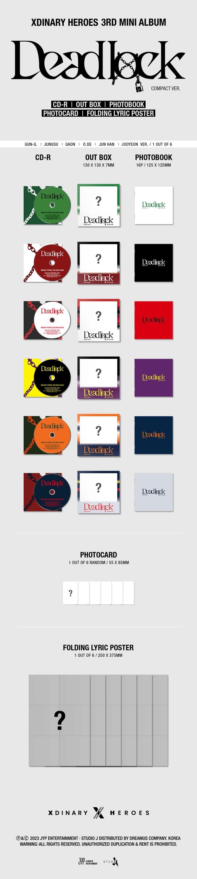 Xdinary-Heroes - 3RD MINI ALBUM [DEADLOCK] COMPACKT Ver. — 2
