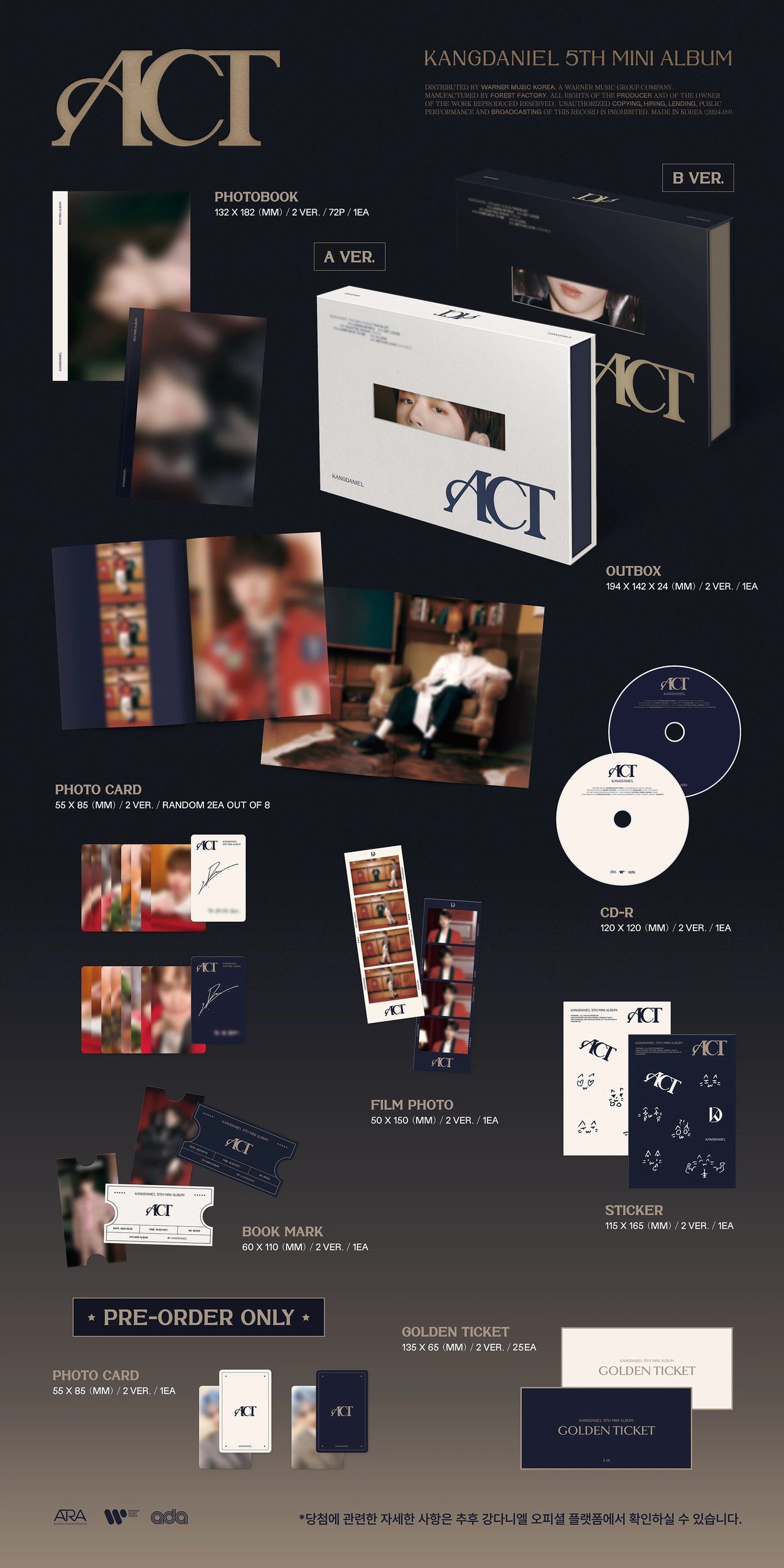 KANG DANIEL - 5th Mini Album [ACT] — 2