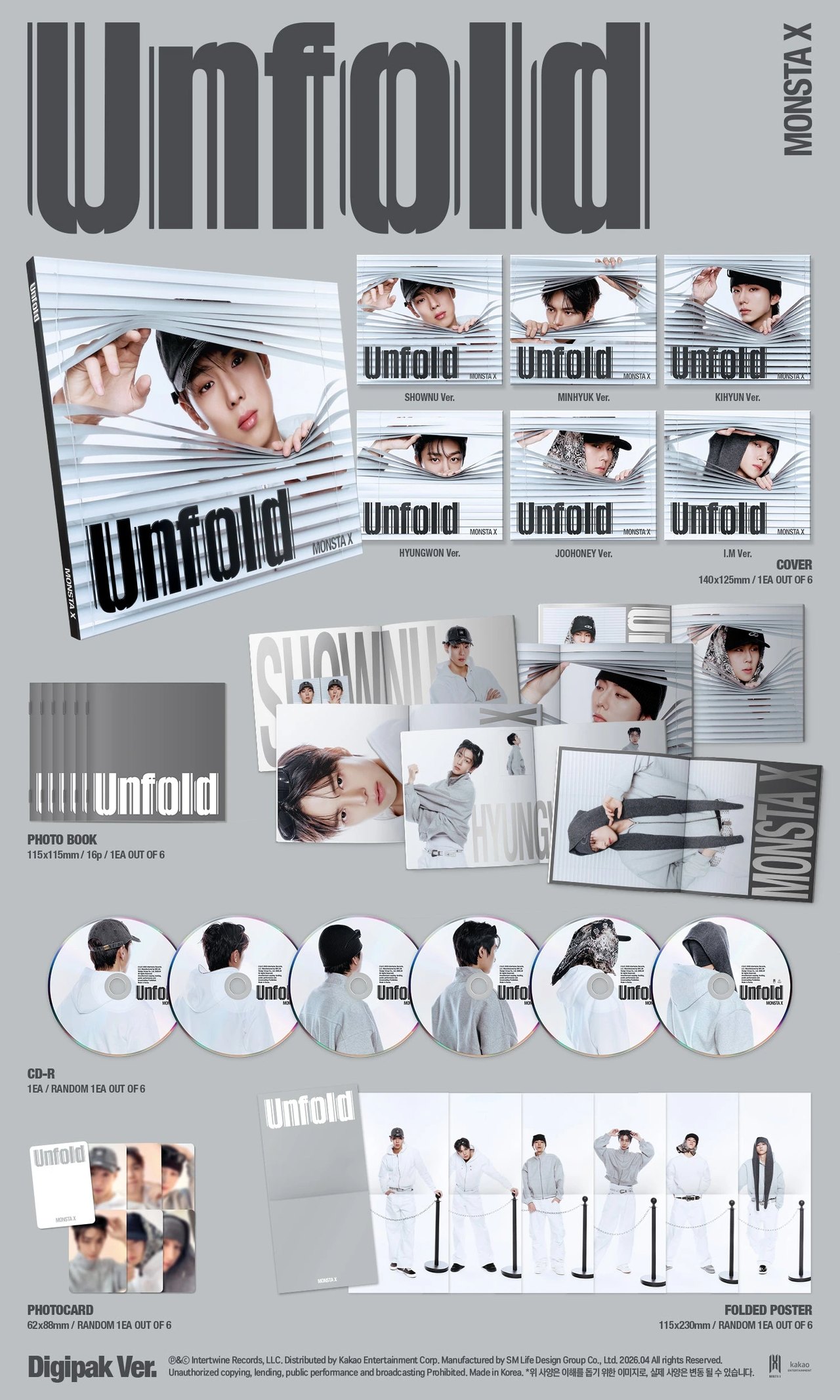 MONSTA X - [Unfold] DIGIPACK Ver. — 2