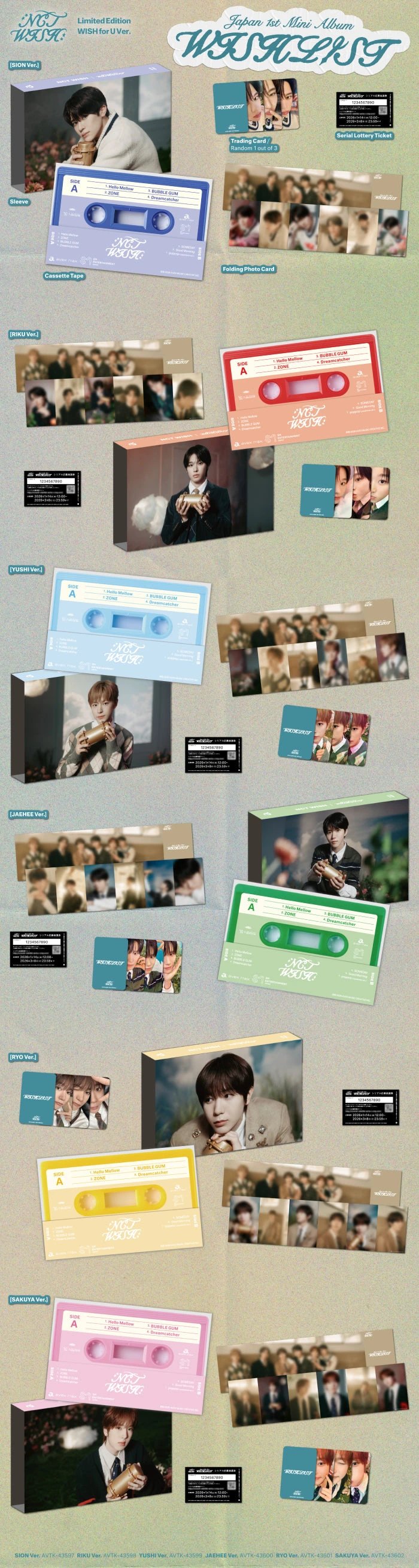 NCT WISH - Japan 1st Mini Album [WISHLIST] WISH for U SAKUYA Ver. — 2