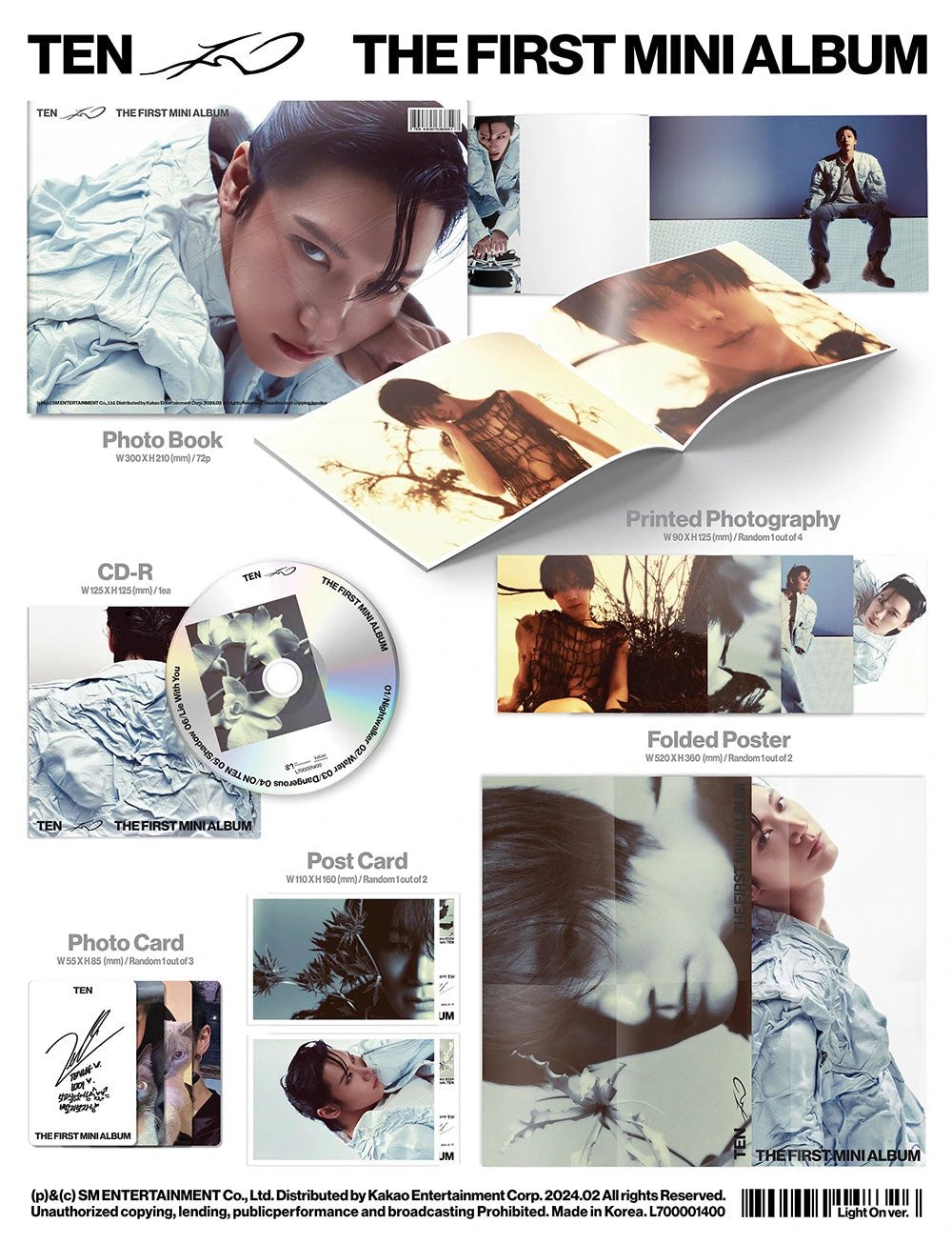 TEN - 1ST MINI ALBUM [TEN] LIGHT ON Ver. — 2