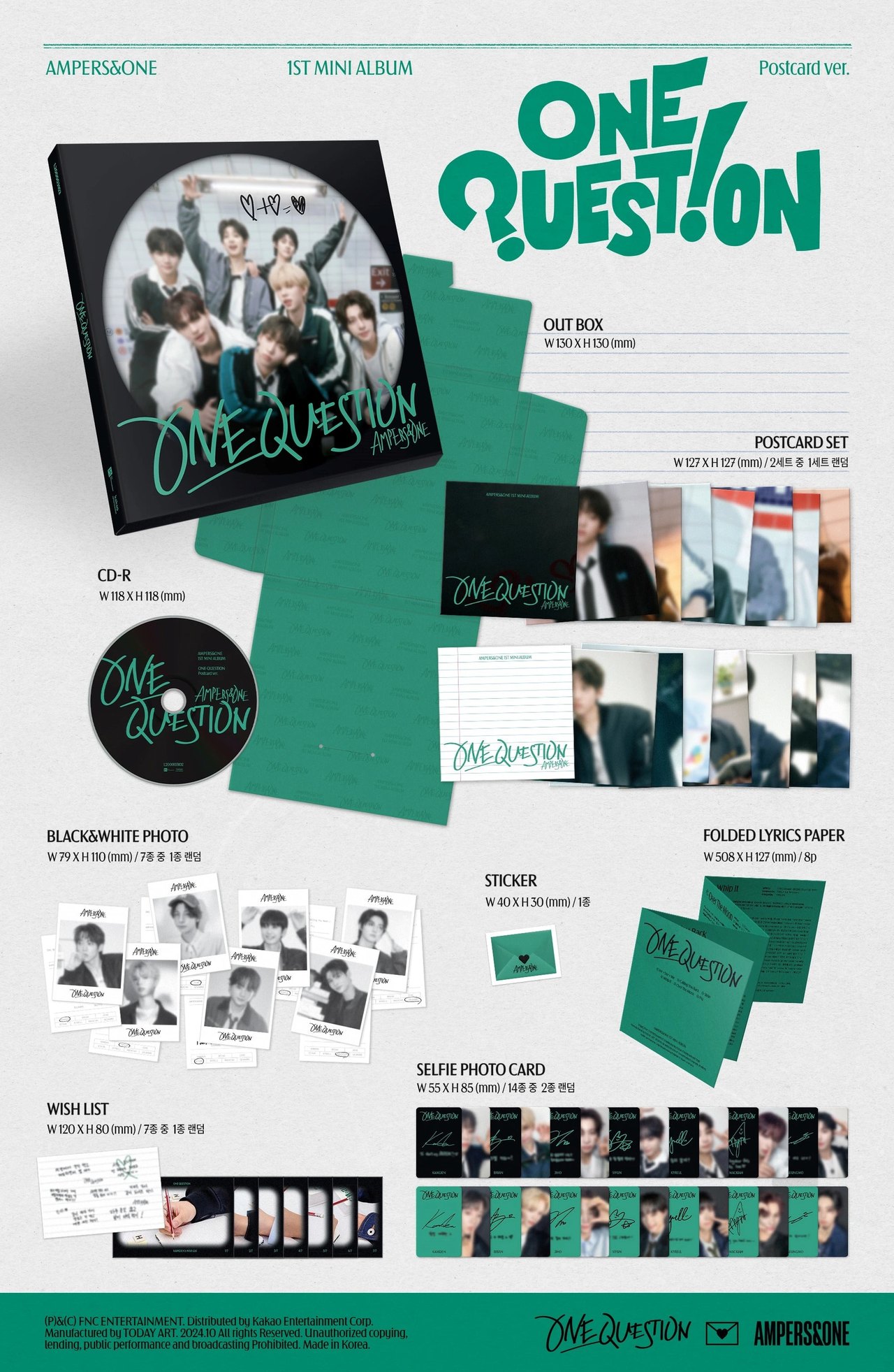 AMPERS&ONE - 1st Mini Album [ONE QUESTION] Postcard Ver. — 2