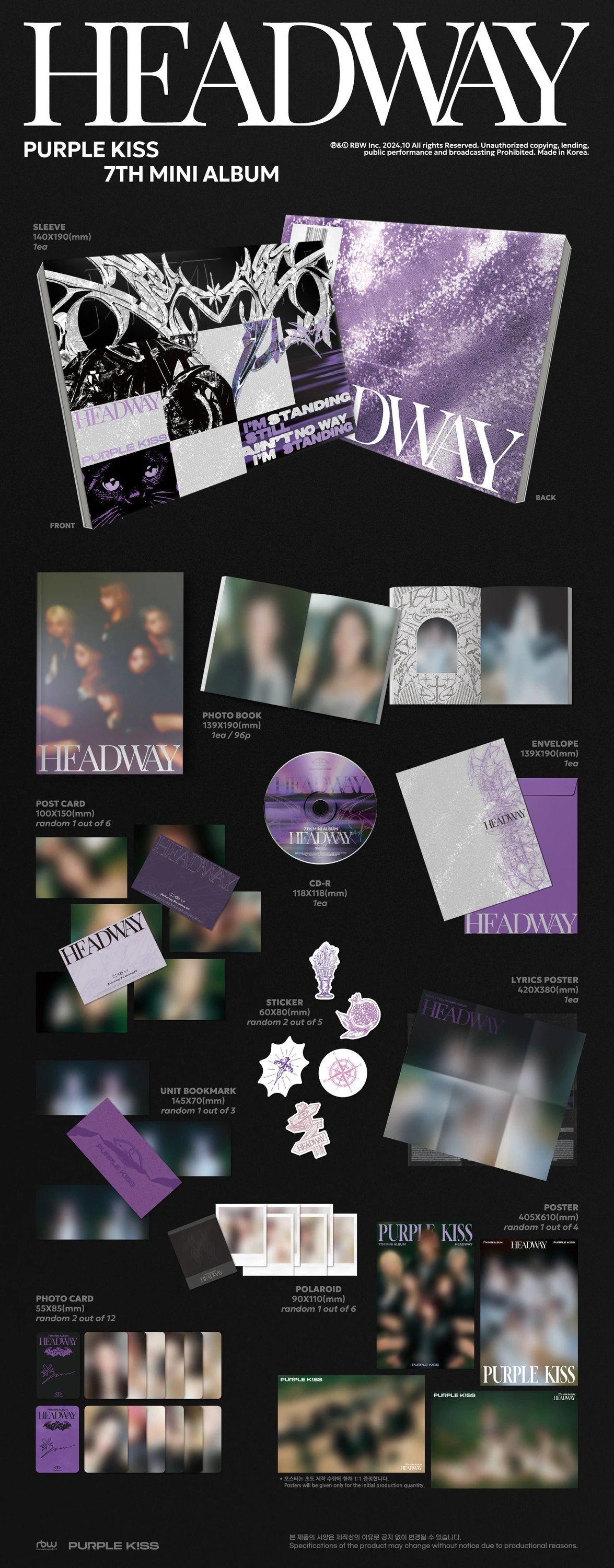 PURPLE KISS - 7th Mini Album [HEADWAY] Standard Ver. — 2