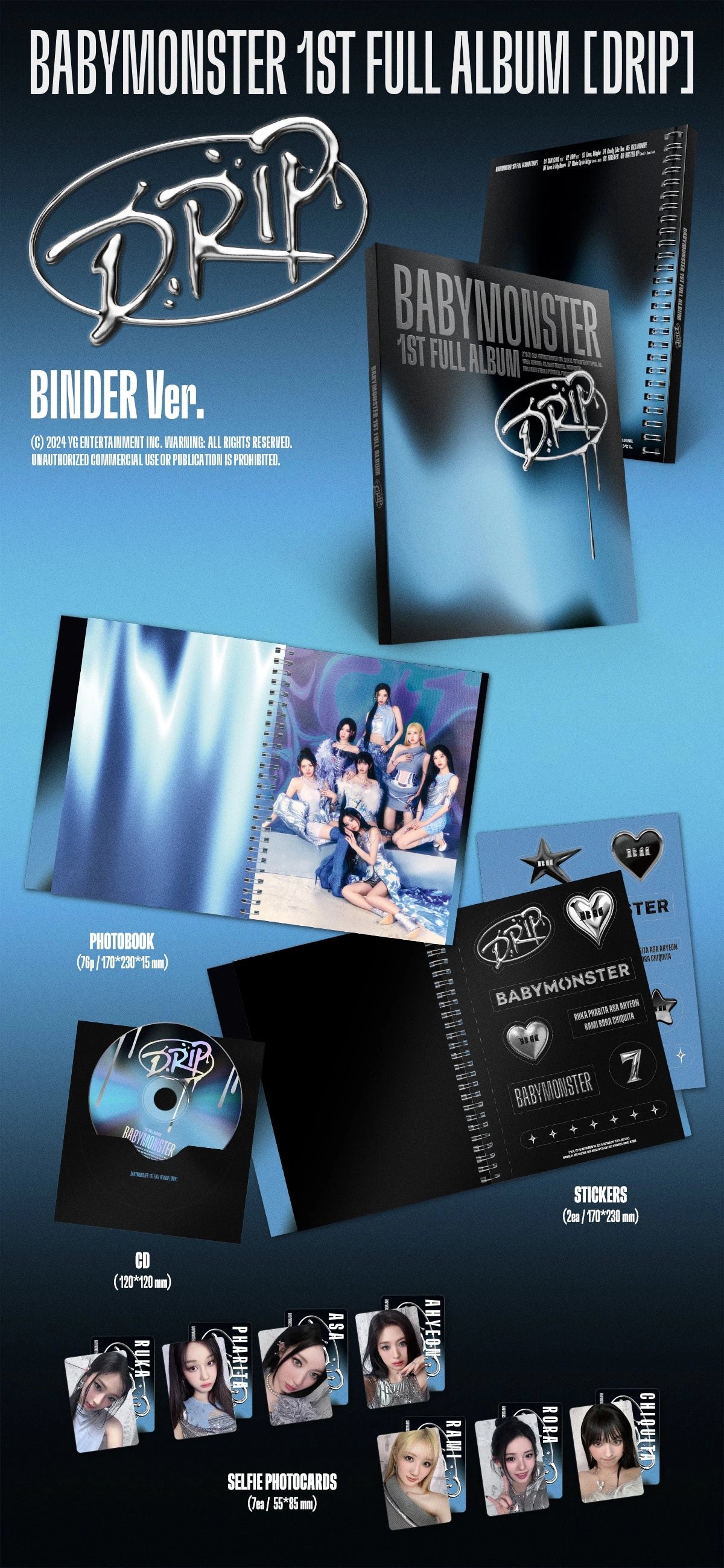 BABYMONSTER - 1st Full Album [DRIP] BINDER / ZIP LOCK Ver. — 2