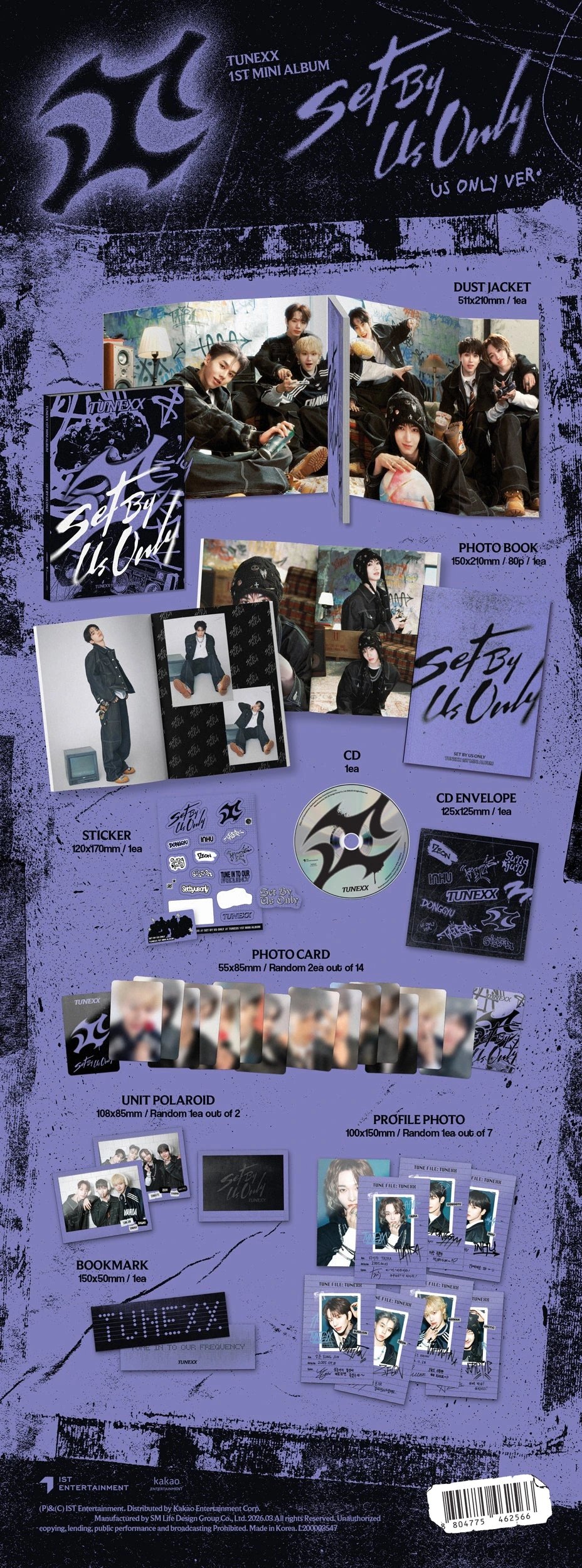 TUNEXX - 1st Mini Album [SET BY US ONLY] US ONLY Ver. — 2