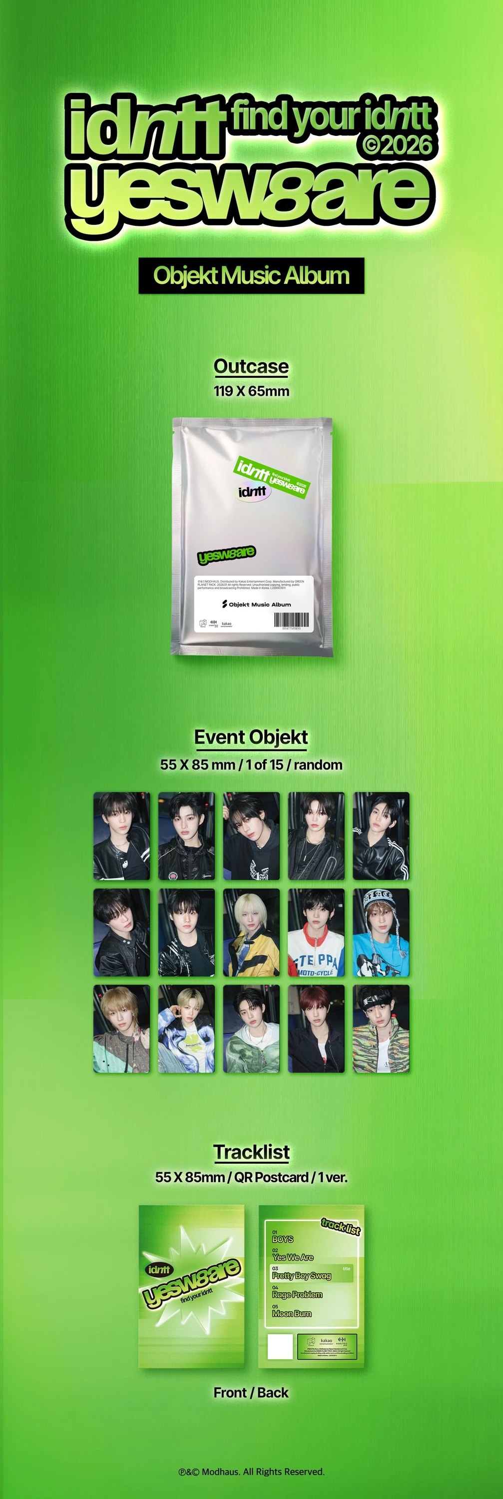 idntt - Mini Album [<yesweare>] Objekt Music Album Ver. — 2