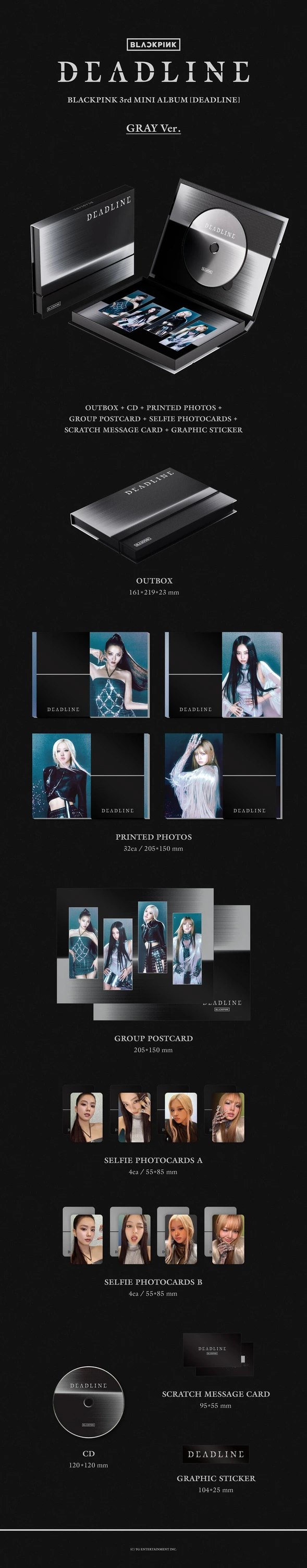 BLACKPINK - 3rd Mini Album [DEADLINE] GRAY Ver. — 2