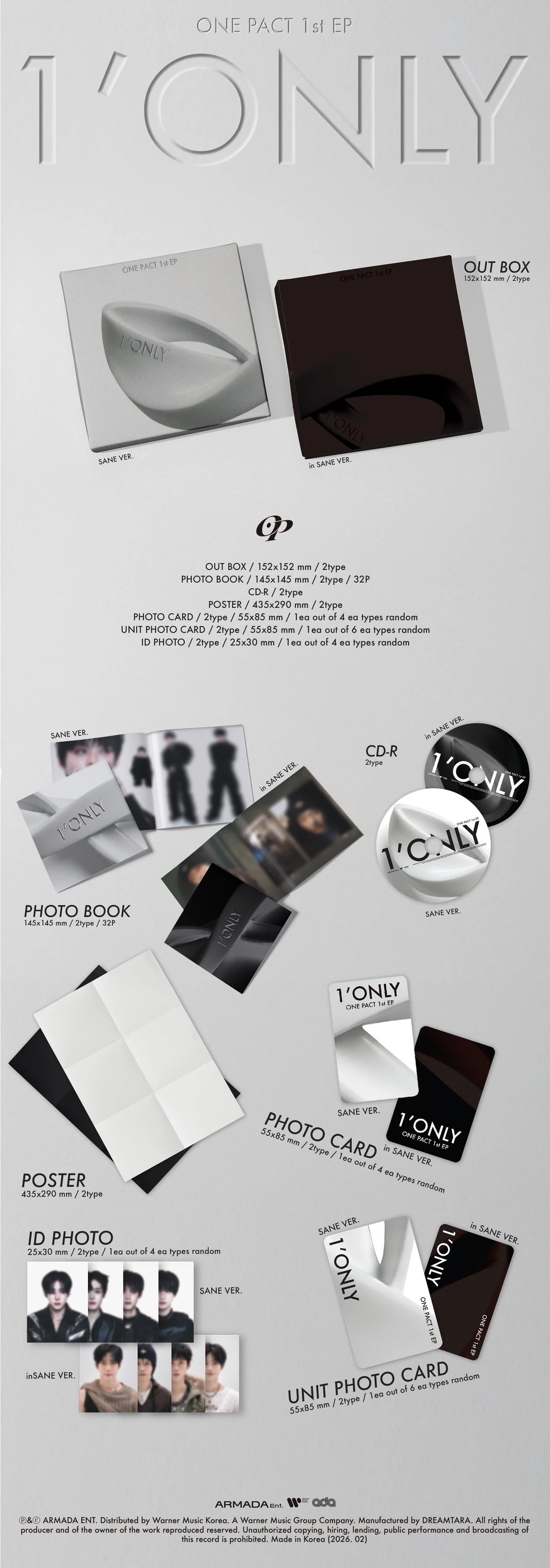 ONE PACT - 1st EP [1'ONLY] — 2