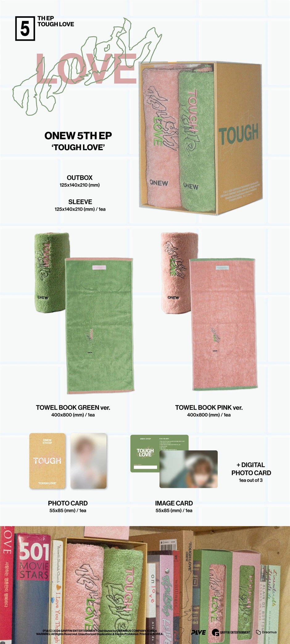 ONEW - 5th Mini Album [TOUGH LOVE] TOWEL BOOK SET Ver. — 2