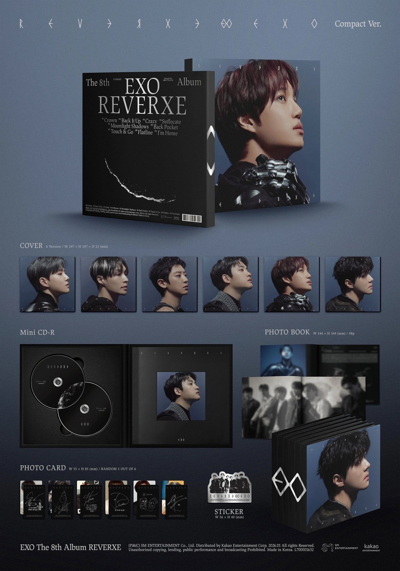 EXO - 8th Album [REVERXE] Compact Ver. — 2