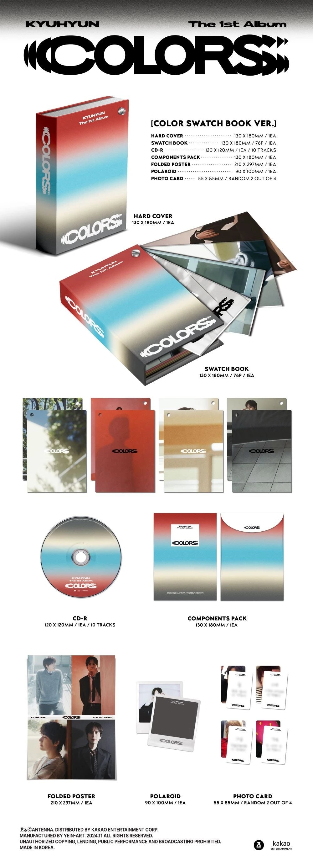KYUHYUN - 1st Album [COLORS] Color Swatch Book Ver. — 2