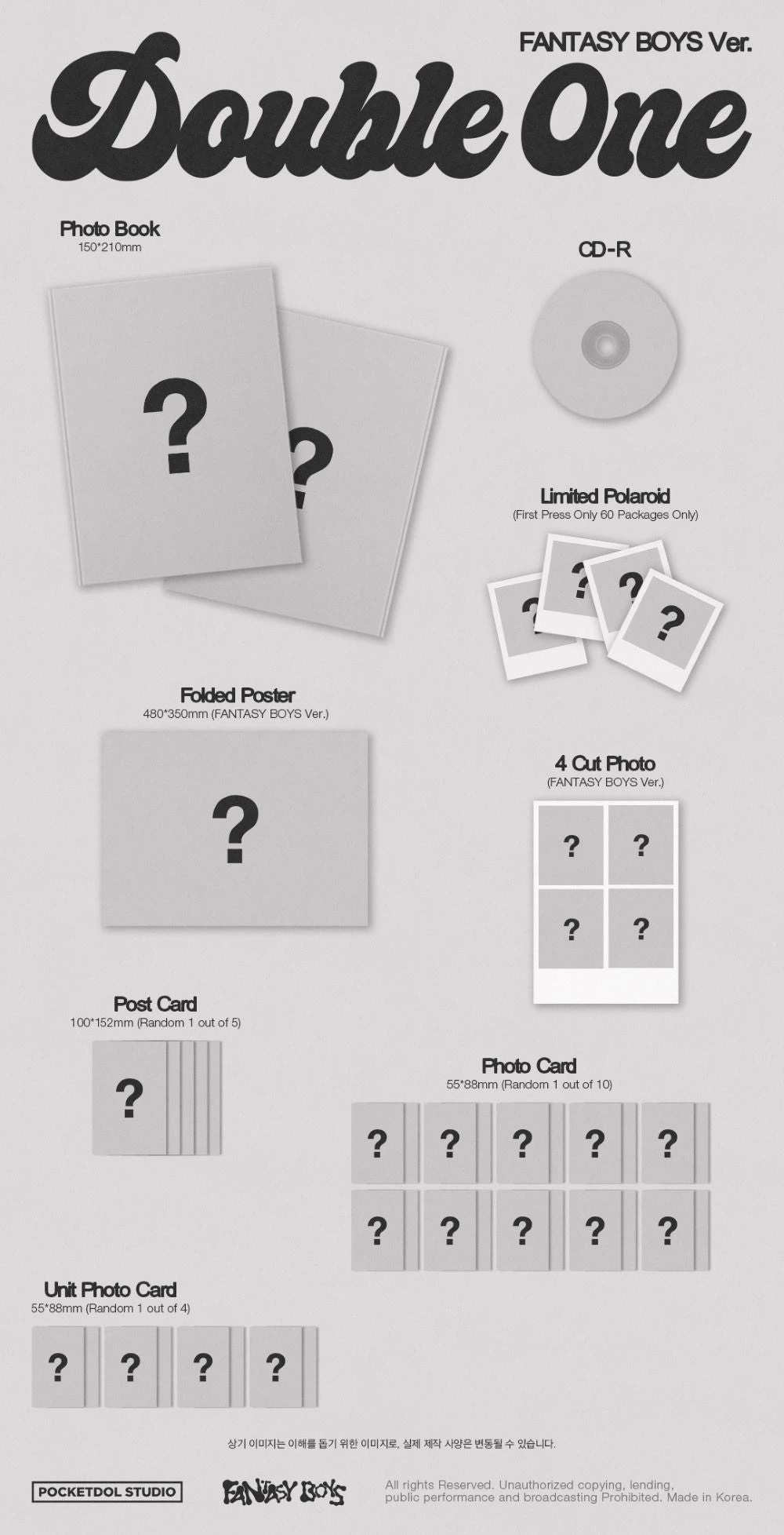Double 0ne - Mini Album [Xpert] FANTASY BOYS Ver. — 2