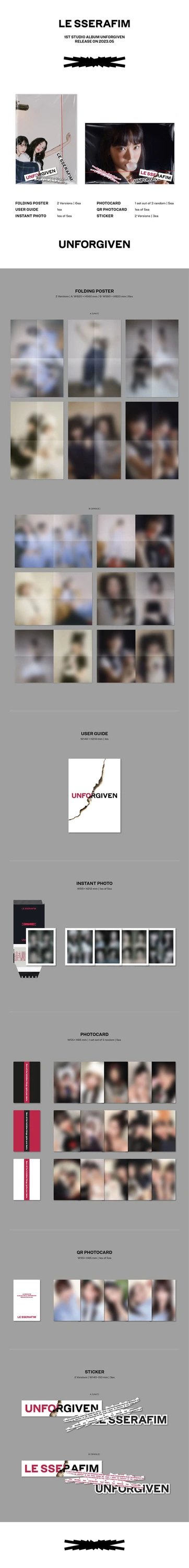 LE SSERAFIM - 1ST STUDIO ALBUM [UNFORGIVEN] WEVERSE ALBUMS Ver. — 2