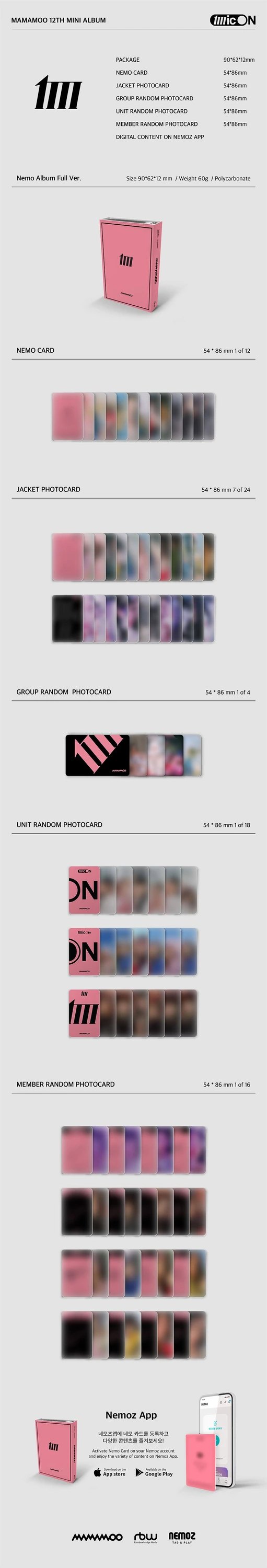 MAMAMOO - 12TH MINI ALBUM [MIC ON] NEMO Ver. — 2