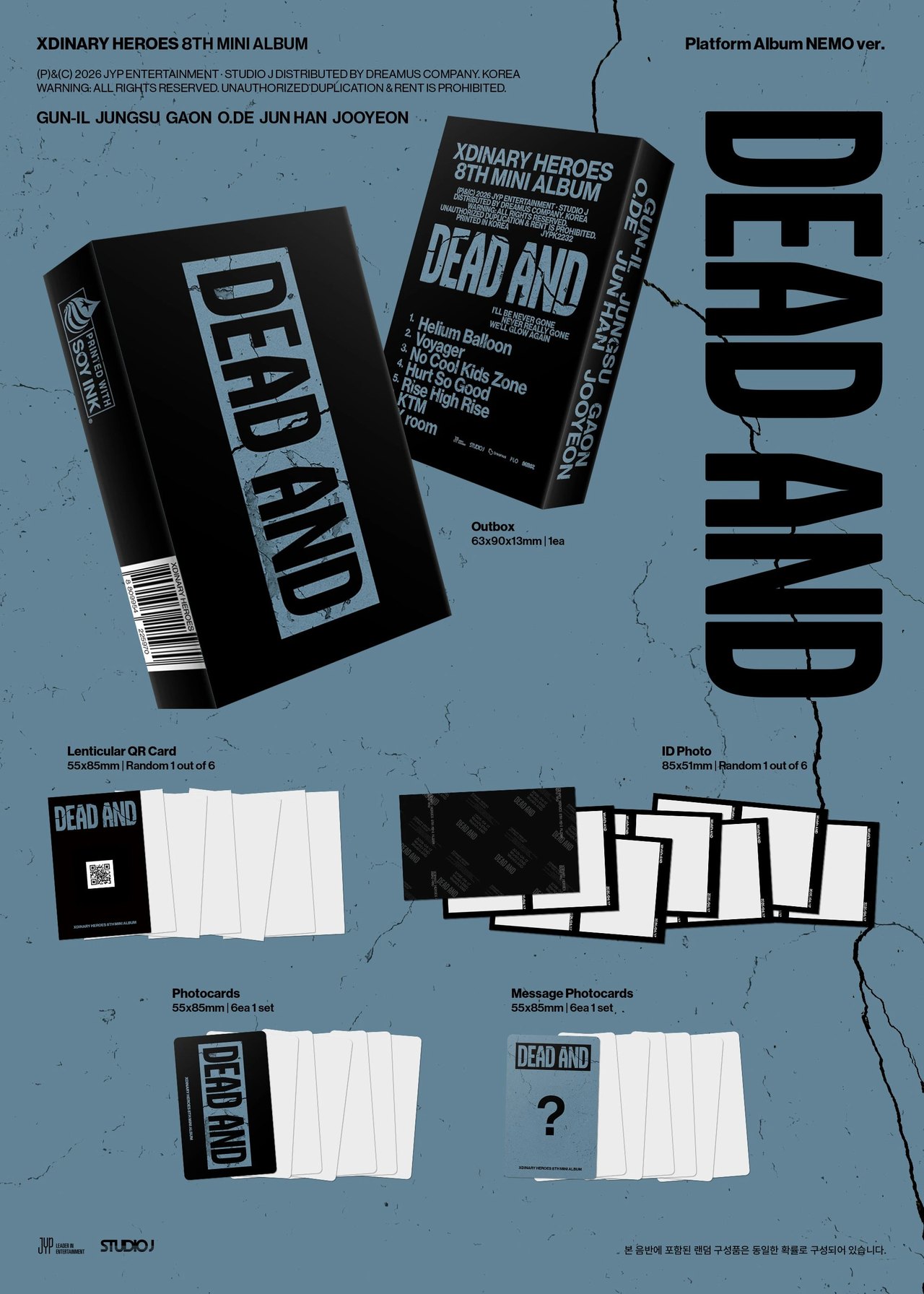Xdinary-Heroes - 8th Mini Album [DEAD AND] Platform Album NEMO Ver. — 2