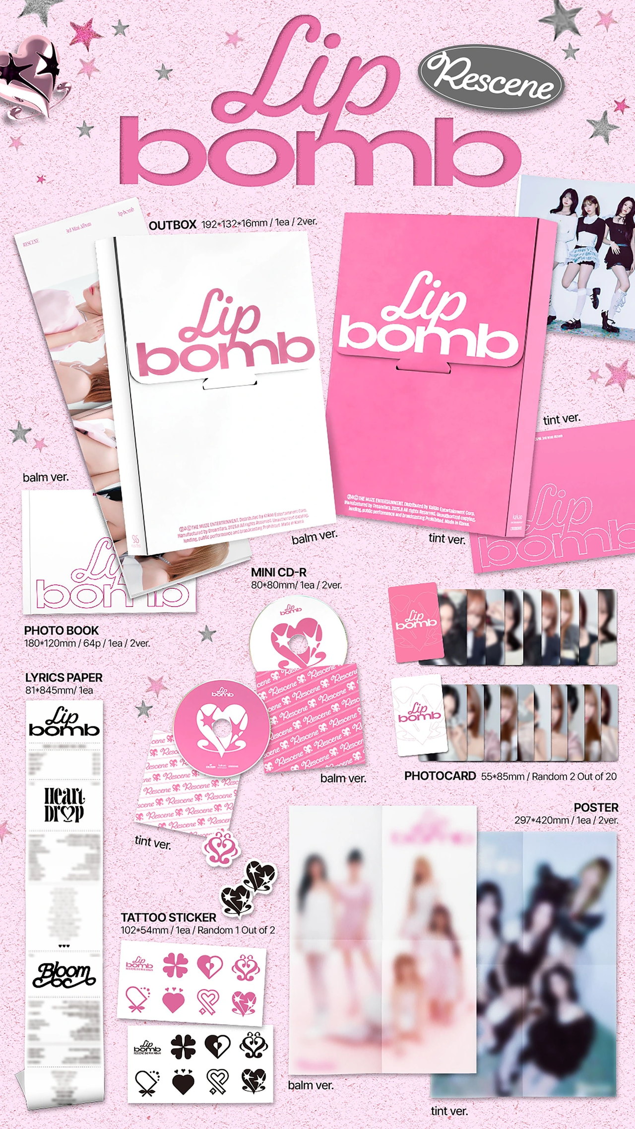 RESCENE - 3rd Mini Album [lip bomb] Standard Ver. — 2