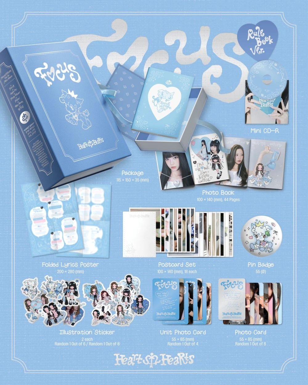 Hearts2Hearts - 1st Mini Album [FOCUS] Rule Book Ver. — 2