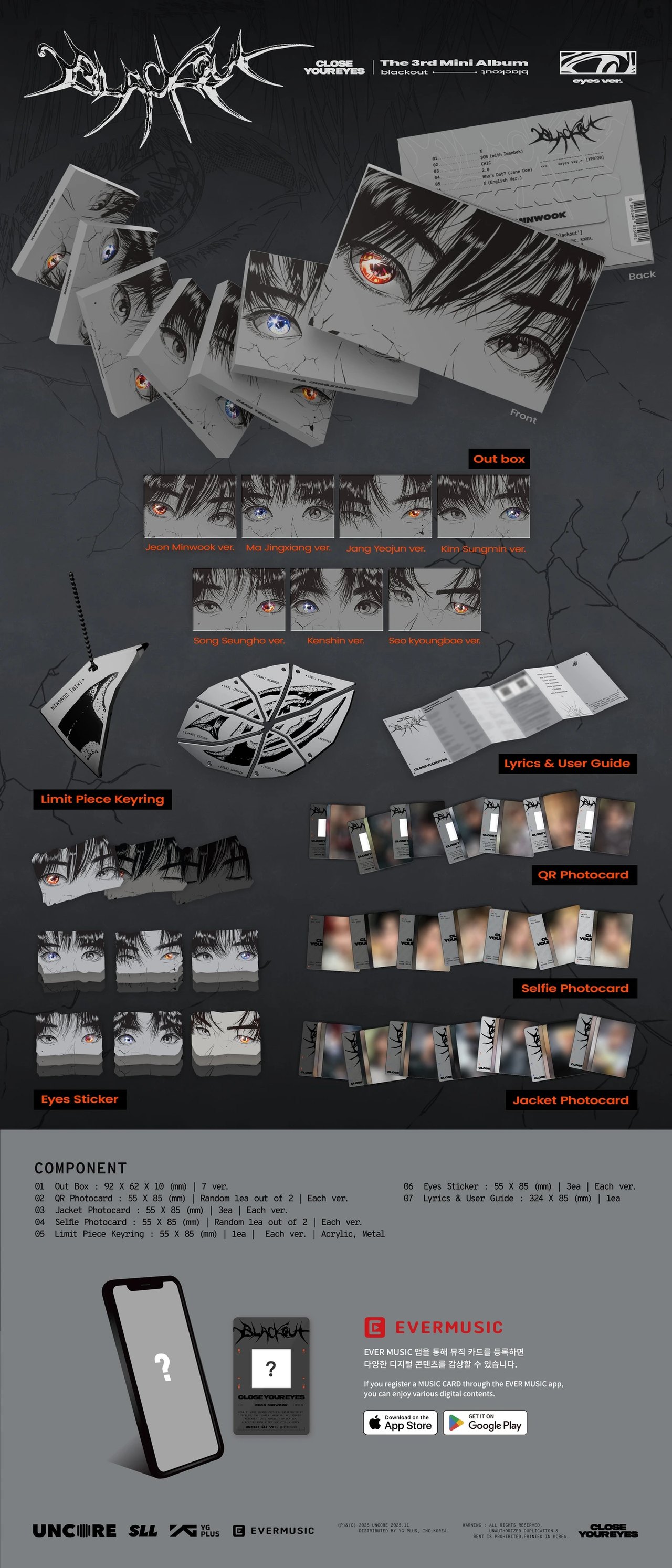 CLOSE YOUR EYES - 3rd Mini Album [blackout] eyes Ver. — 2