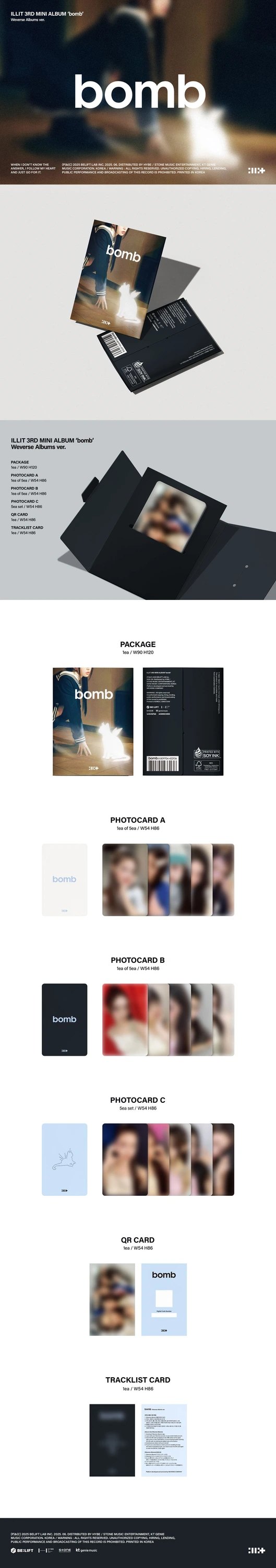 ILLIT - 3rd Mini Album [bomb] Weverse Albums Ver. — 2