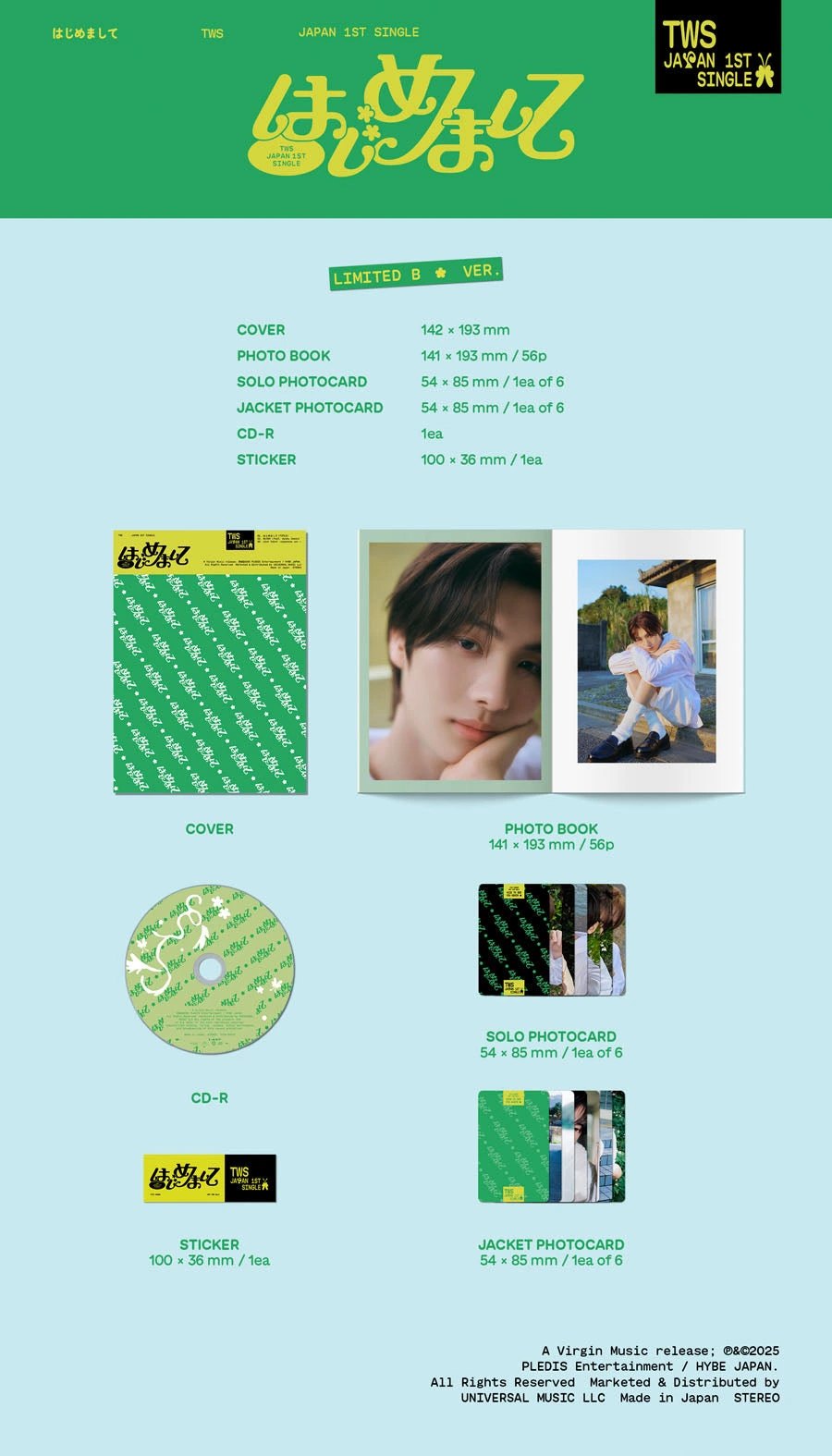 TWS - Japan 1st Single Album [はじめまして] Limited Edition B — 2