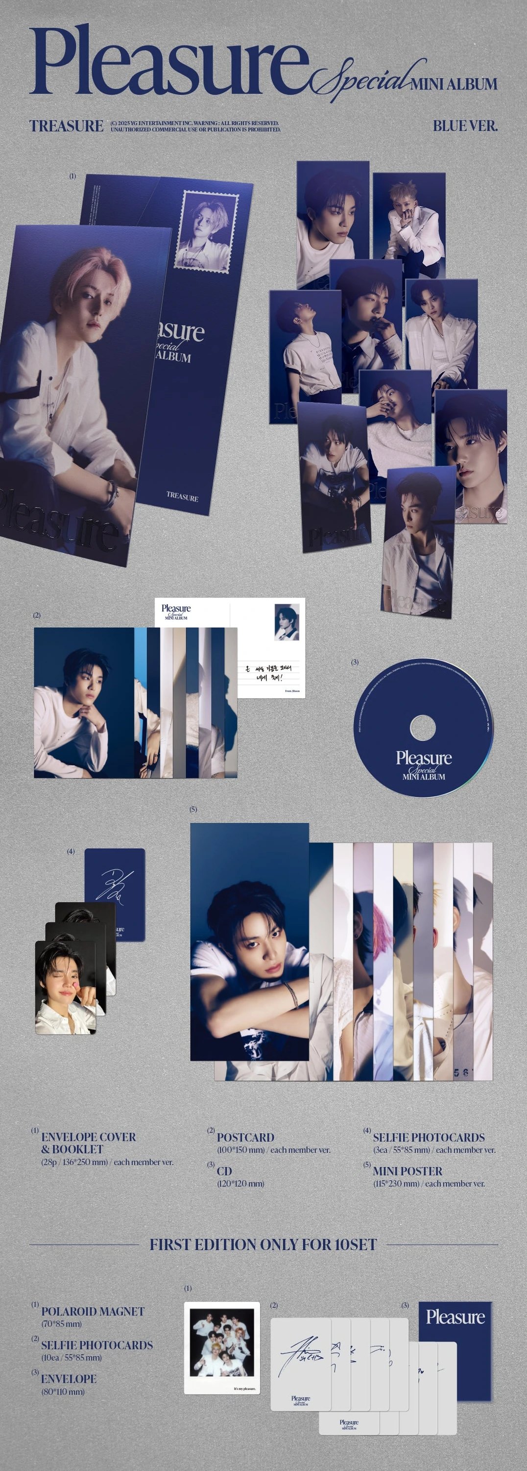 TREASURE - Special Mini Album [PLEASURE] BLUE Ver. — 2