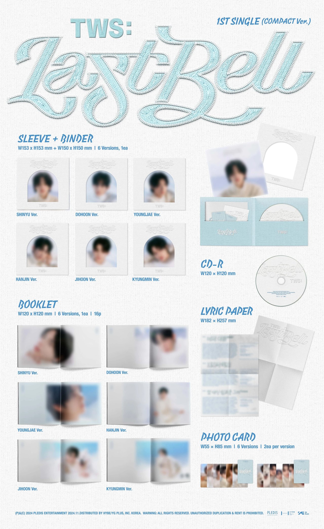 TWS - 1st Single Album [Last Bell] COMPACT Ver. — 2